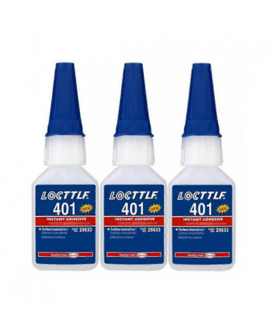 3x Loctite 401 Adhésif Rapide Instantané 20ml Bouteille Plus Forte Super Colle Multi-Usage Fix Chaud Super Fort [...]
