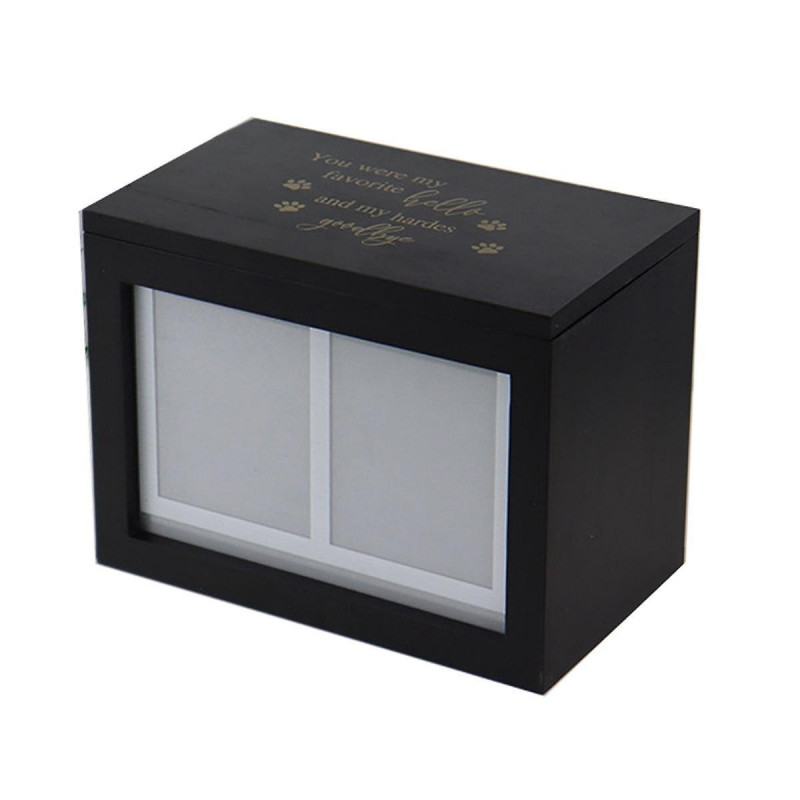 Pet Urns for Dog Cats Ashes, Loss Pet Memorial Remembrance Gift, Dog Frame Urns Wooden Pet Memorial