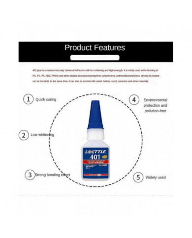 3x Loctite 401 Adhésif Rapide Instantané 20ml Bouteille Plus Forte Super Colle Multi-Usage Fix Chaud Super Fort [...]