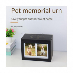 Pet Urns for Dog Cats Ashes, Loss Pet Memorial Remembrance Gift, Dog Frame Urns Wooden Pet Memorial