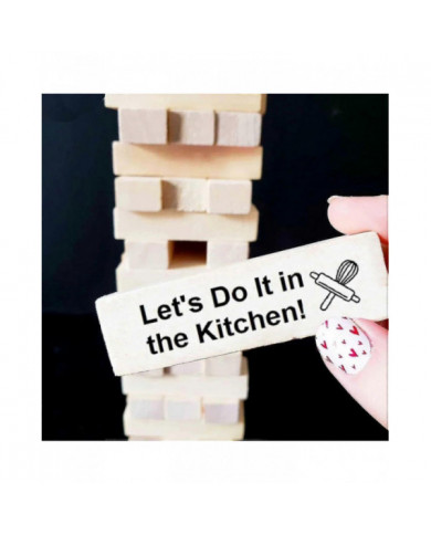 Super Naughty Block Tower Game Couple Activités & Idées de Soirée Rendez-Vous 48x Blocs