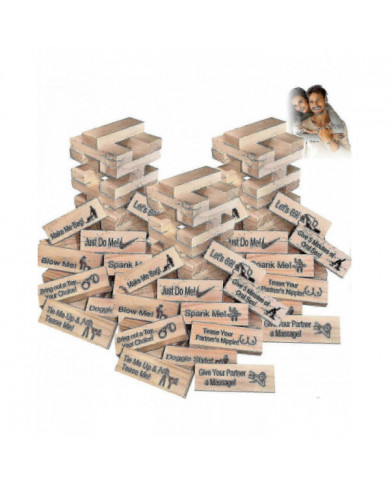 Super Naughty Block Tower Game - Idées de soirée de couple d’activités, idées de soirée de rendez-vous coquine, [...]