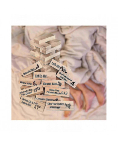 Super Naughty Block Tower Game - Idées de soirée de couple d’activités, idées de soirée de rendez-vous coquine, [...]