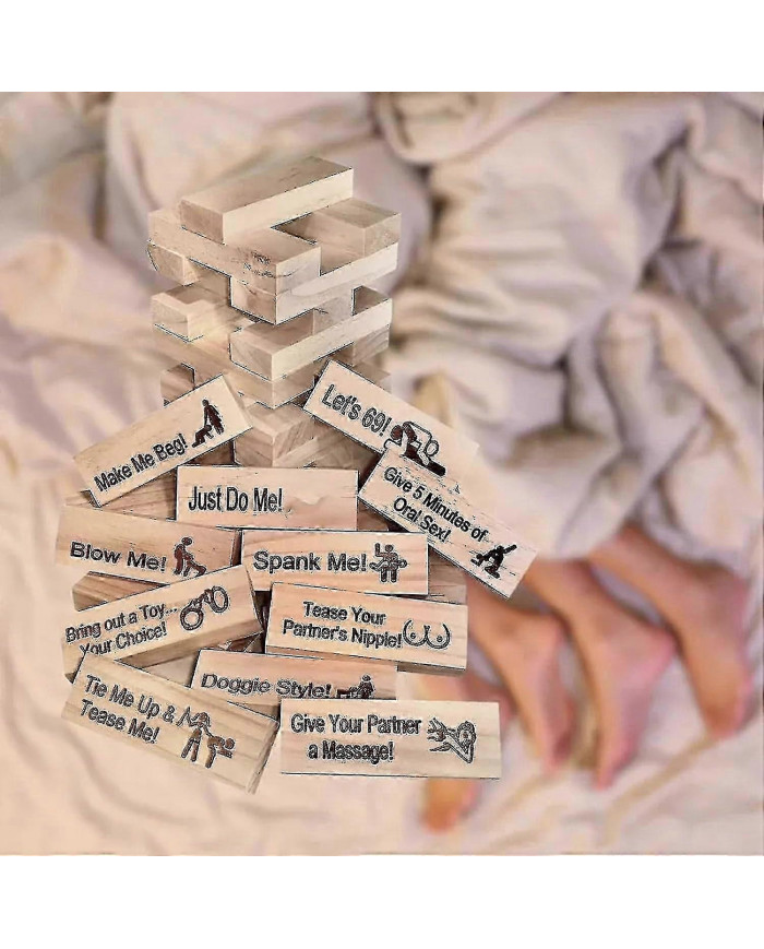 Super Naughty Block Tower Game - Idées de soirée de couple d’activités, idées de soirée de rendez-vous coquine, [...]