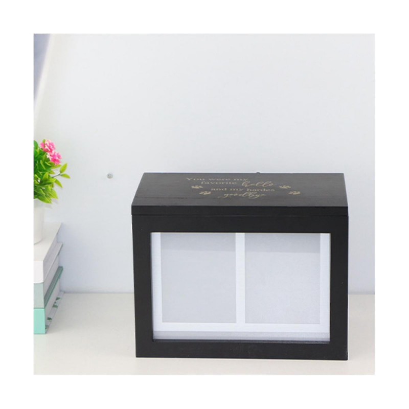 Pet Urns for Dog Cats Ashes, Loss Pet Memorial Remembrance Gift, Dog Frame Urns Wooden Pet Memorial