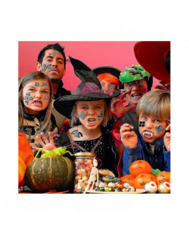 Tatouages de grande taille pour Suicide Squad Joker Harley Quinn, 5 feuilles Tatouages temporaires Autocollants [...]