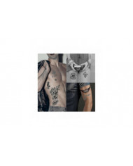 Tatouages de grande taille pour Suicide Squad Joker Harley Quinn, 5 feuilles Tatouages temporaires Autocollants [...]