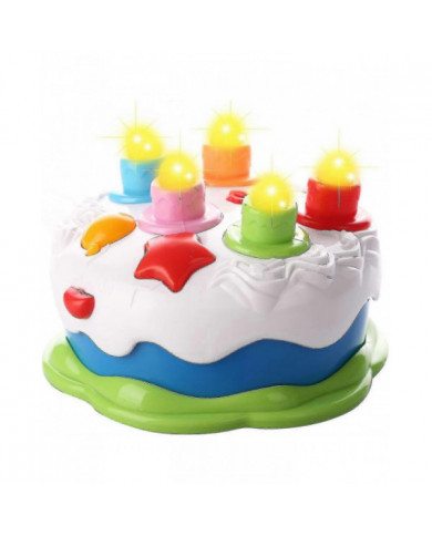 Jouet de gâteau d’anniversaire de bébé avec bougies Jouet de musique pour âge 18m + ans Toddler