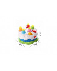 Jouet de gâteau d’anniversaire de bébé avec bougies Jouet de musique pour âge 18m + ans Toddler