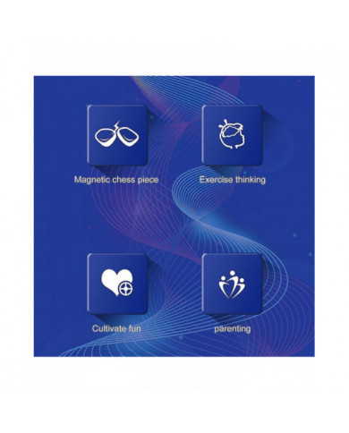 Jeu d’échecs magnétique, 2024 Nouveau jeu de société Magnet Stone Jeu de stratégie, Jeu d’aimant de table amusant [...]