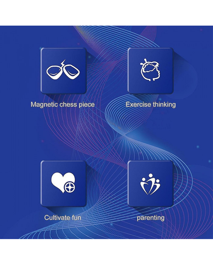 Jeu d’échecs magnétique, 2024 Nouveau jeu de société Magnet Stone Jeu de stratégie, Jeu d’aimant de table amusant [...]