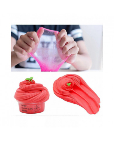 60ml Butter Slime Non-sticky With Charm Super Soft Stress Relief Fruit Cherry Slime Toy For Children