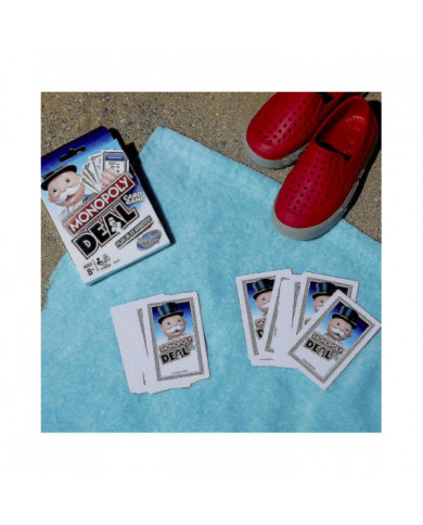 Monopoly Deal Jeu de cartes rapide pour les familles, les enfants de 8 ans et plus et les joueurs de 2 à 5 ans
