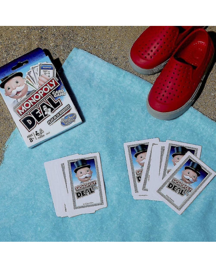 Monopoly Deal Jeu de cartes rapide pour les familles, les enfants de 8 ans et plus et les joueurs de 2 à 5 ans