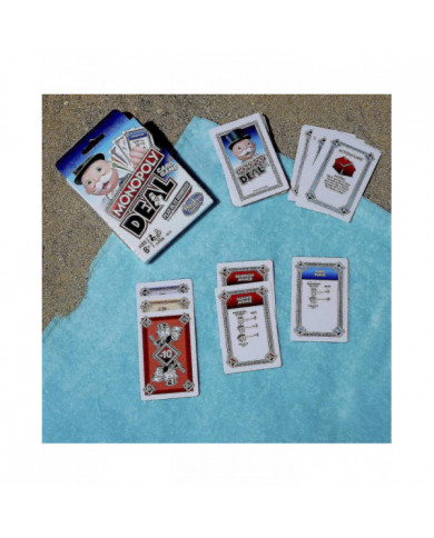 Monopoly Deal Jeu de cartes rapide pour les familles, les enfants de 8 ans et plus et les joueurs de 2 à 5 ans