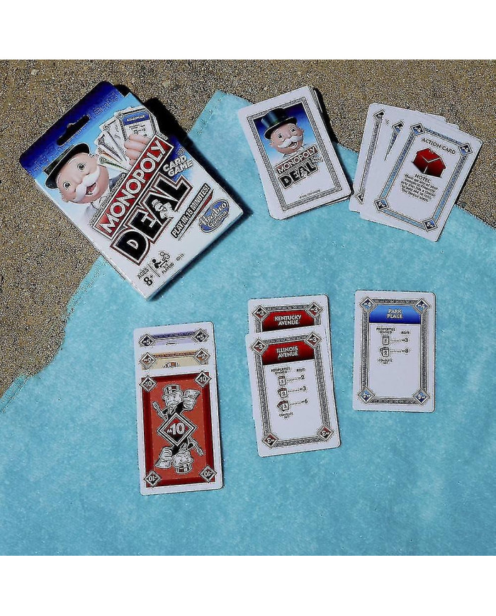 Monopoly Deal Jeu de cartes rapide pour les familles, les enfants de 8 ans et plus et les joueurs de 2 à 5 ans