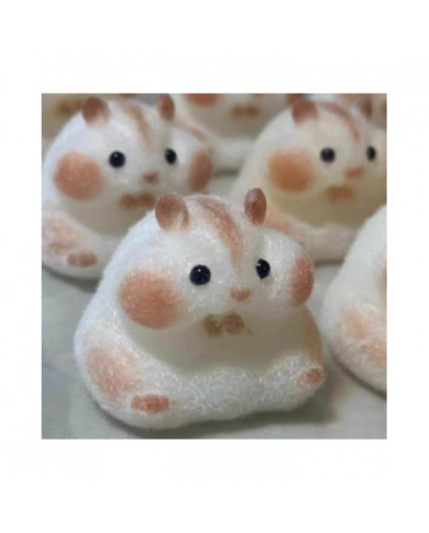fait à la main Taba Squishy Petit Hamster Silicone Squeeze Jouet pour le soulagement du stress Mignon Hamster [...]
