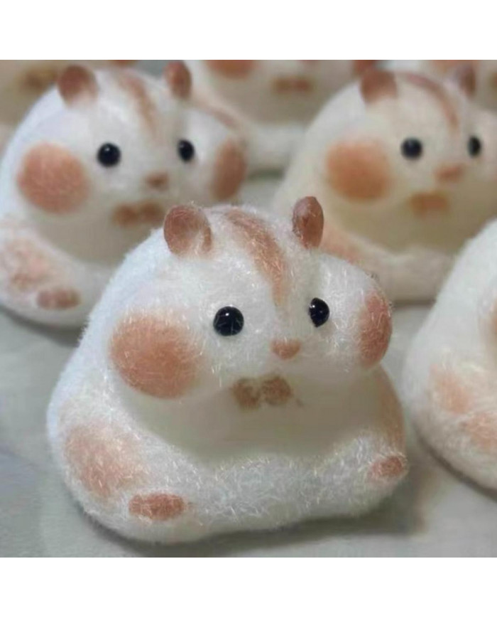 fait à la main Taba Squishy Petit Hamster Silicone Squeeze Jouet pour le soulagement du stress Mignon Hamster [...]