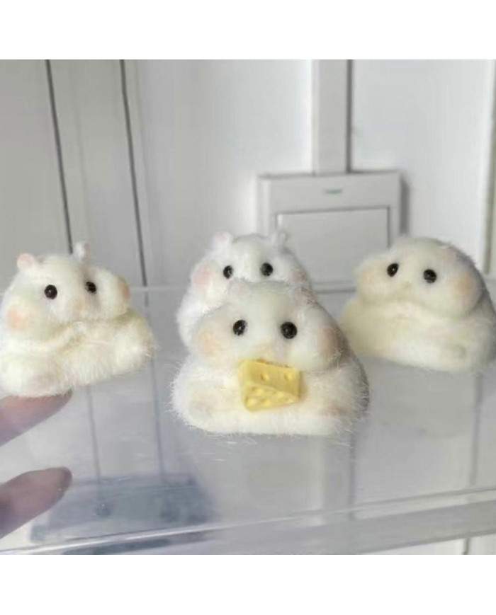 fait à la main Taba Squishy Petit Hamster Silicone Squeeze Jouet pour le soulagement du stress Mignon Hamster [...]
