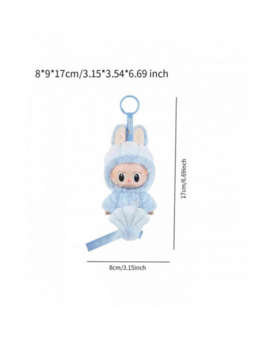 Labubu Peluche Porte-clés Pendentif Jouet Dessin animé avec Accessoires Porte-clés Jouet en peluche LES MONSTRES