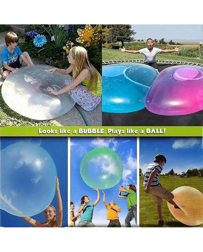 2pcs Kids Bubble Ball Jouet Géant Gonflable Plage Eau Plage Boule En Caoutchouc Jelly Ballon Pour Les Enfants