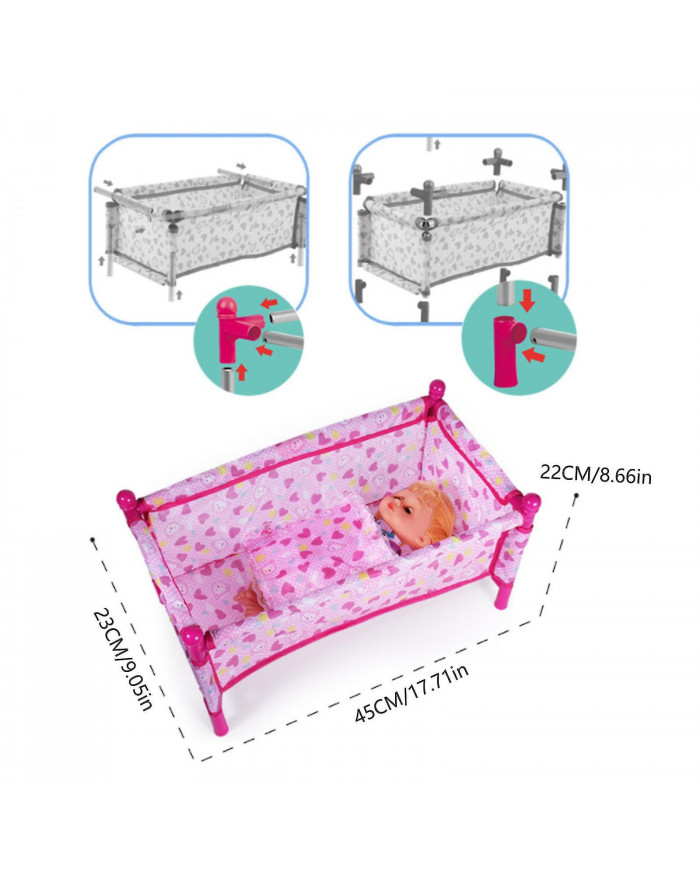 50% de réduction sur Baby Doll Nursery Stroller Dining Chair Rocking Chair Swing For Dolls Enfants Poussette Jouet