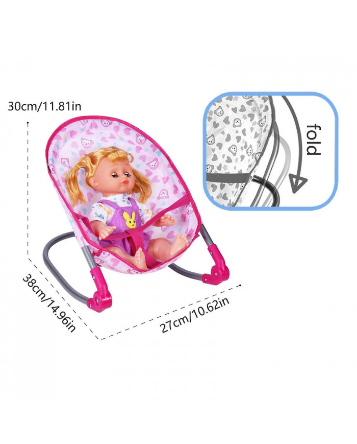50% de réduction sur Baby Doll Nursery Stroller Dining Chair Rocking Chair Swing For Dolls Enfants Poussette Jouet