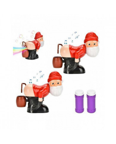 Machine à souffler les bulles du Père Noël drôle avec lumières clignotantes et musique, souffleur de bulles de [...]