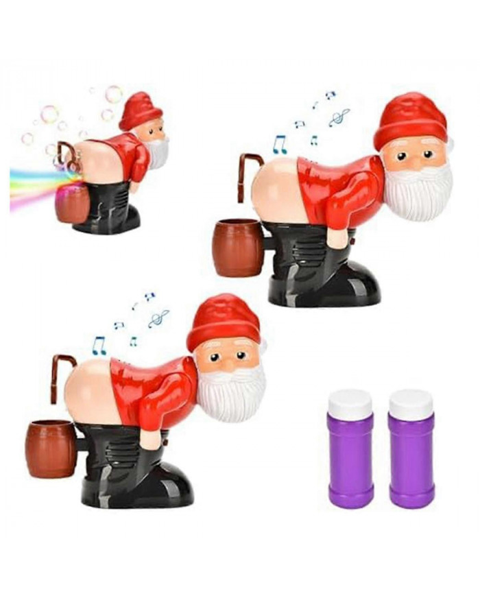 Machine à souffler les bulles du Père Noël drôle avec lumières clignotantes et musique, souffleur de bulles de [...]