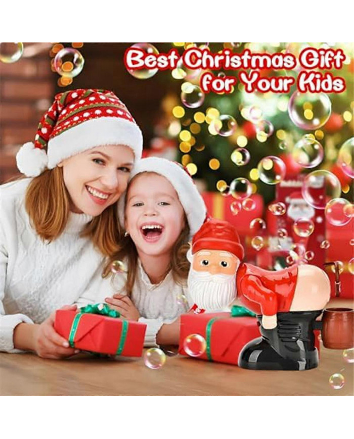 Machine à souffler les bulles du Père Noël drôle avec lumières clignotantes et musique, souffleur de bulles de [...]