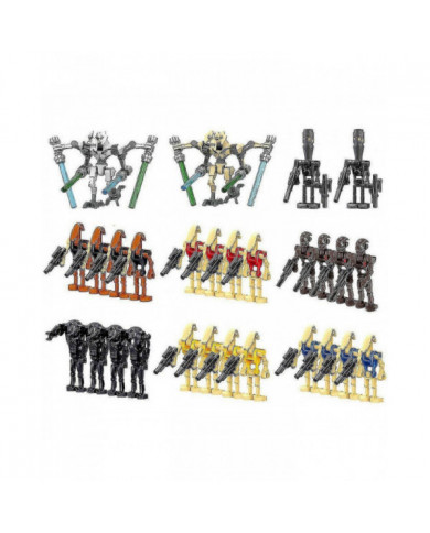 28pcs Pack De Combat Soldats, Généraux Et Droïdes Avec Armes Figurine Ensemble, Blocs De Construction Figurines [...]