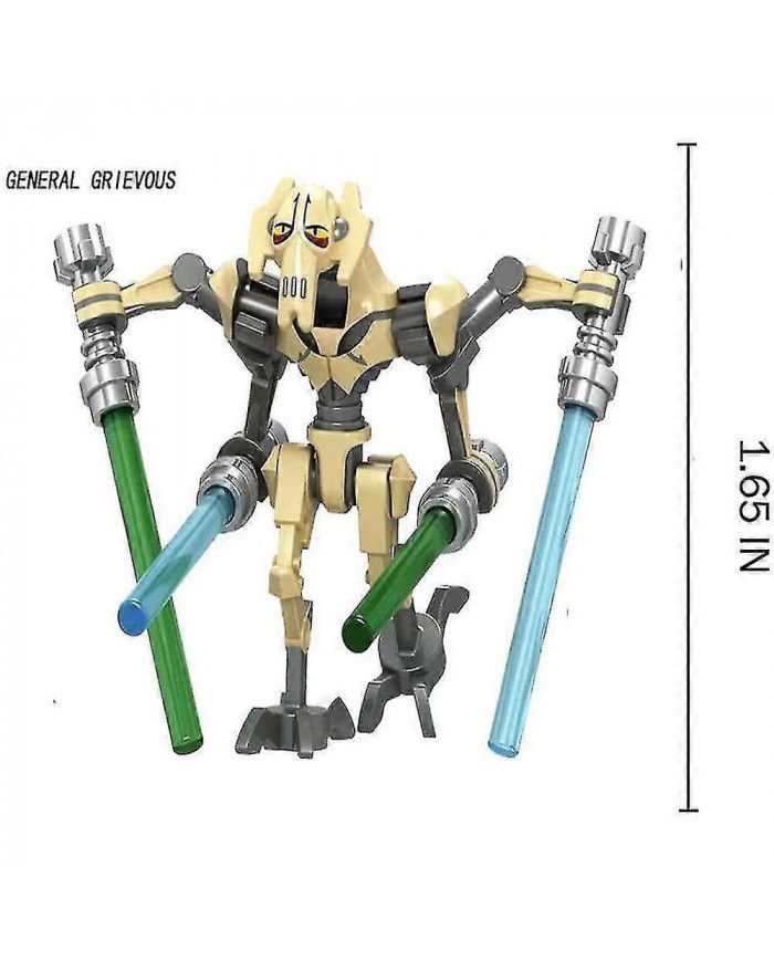 28pcs Pack De Combat Soldats, Généraux Et Droïdes Avec Armes Figurine Ensemble, Blocs De Construction Figurines [...]