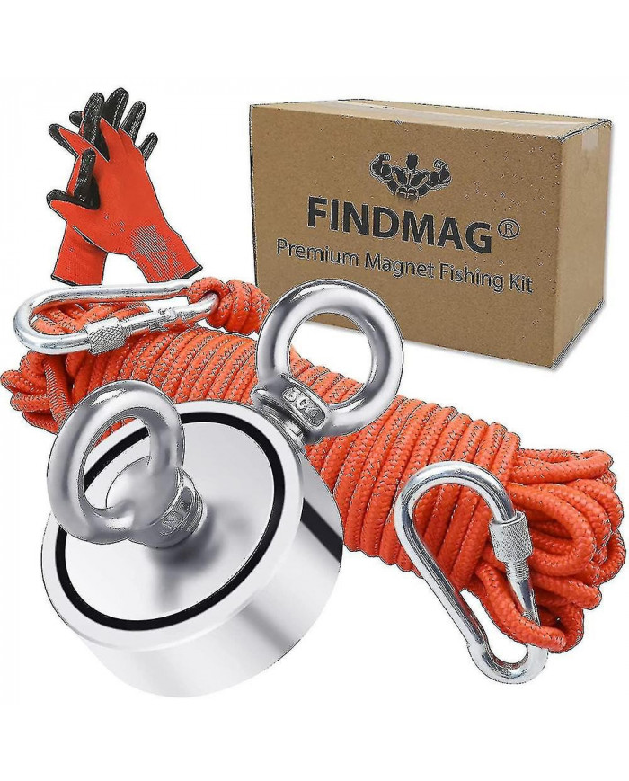 Aespa Magnetic Fishing Set, 300kg Strong Pulling Force Fishing Magnet, Neodymium Round Magnet Fishing With Double- [...]