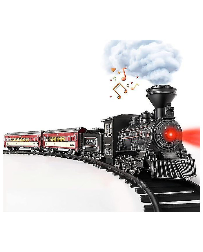 Ensemble de train miniature pour garçons - jouet de train électrique en métal avec locomotive à vapeur, voiture de [...]