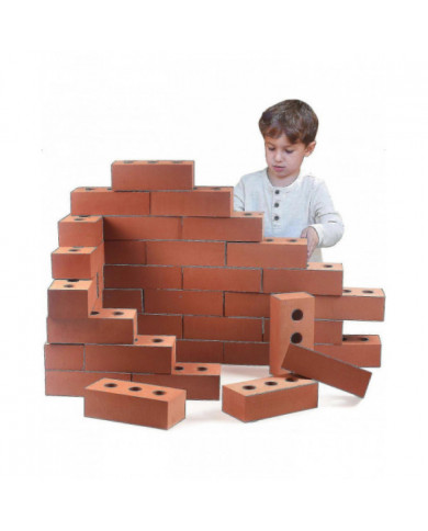 Briques Construction Jeu de rôle Jouet, grandeur nature1.6 * 0.8 * 0.45cm Faux blocs de construction en mousse [...]