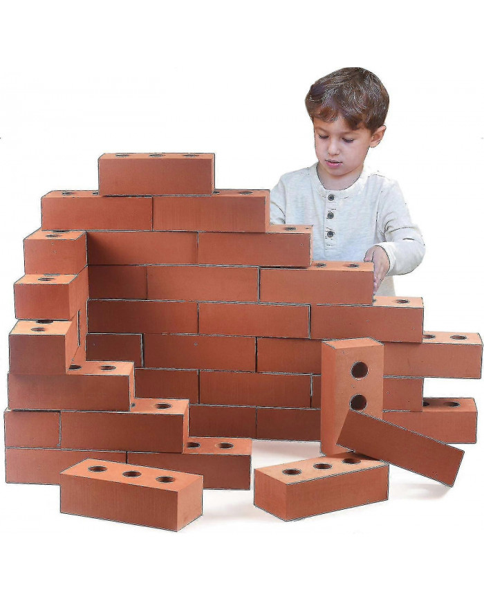 Briques Construction Jeu de rôle Jouet, grandeur nature1.6 * 0.8 * 0.45cm Faux blocs de construction en mousse [...]