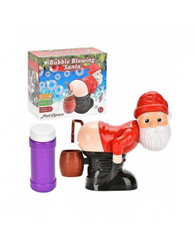 Drôle de père Noël automatique pet machine à bulles avec des lumières clignotantes musique