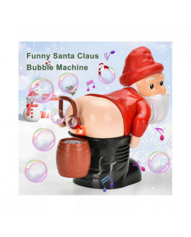 Drôle de père Noël automatique pet machine à bulles avec des lumières clignotantes musique