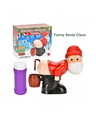 Drôle de père Noël automatique pet machine à bulles avec des lumières clignotantes musique