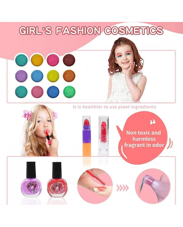 Enfants Lavable Maquillage Filles Jouets - Kit de maquillage pour enfants Maquillage Set Real