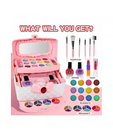Enfants Lavable Maquillage Filles Jouets - Kit de maquillage pour enfants Maquillage Set Real