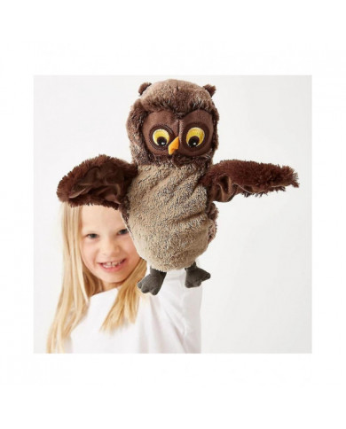 Kawaii Cartoon Animal Owl Bird Peluche Main Marionnette Bébé Bedtime Story Cadeau de Noël Cadeau de Noël 25cm