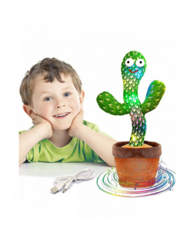 Cactus dansant répète ce que vous dites, jouet en peluche électronique avec éclairage, jouets d’enregistrement de [...]