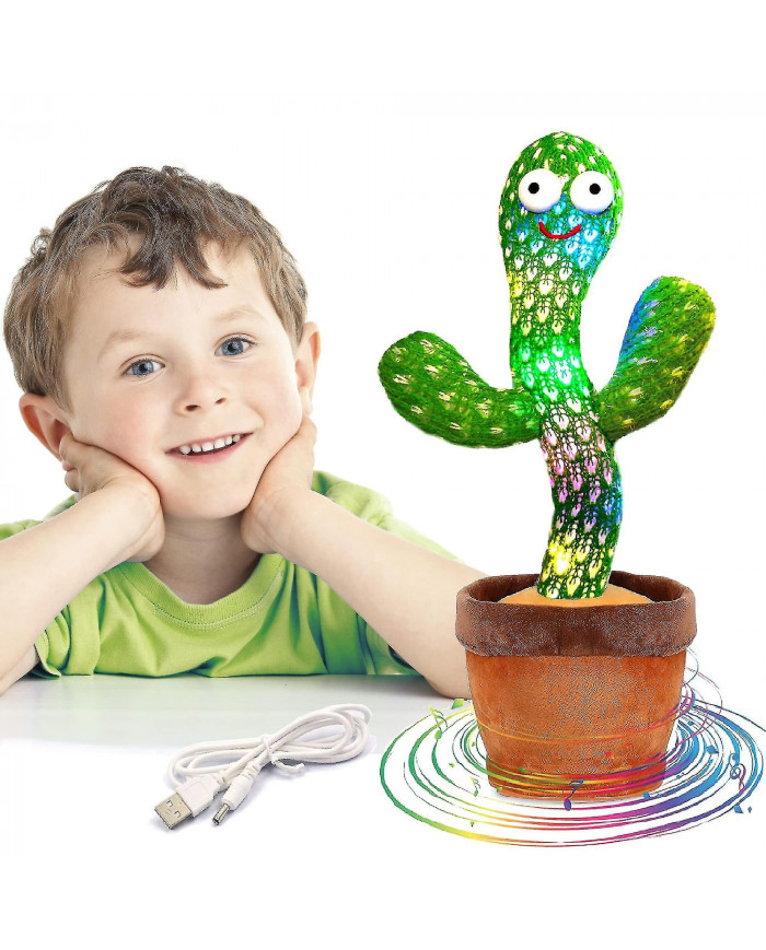 Cactus dansant répète ce que vous dites, jouet en peluche électronique avec éclairage, jouets d’enregistrement de [...]