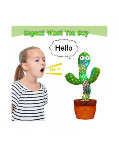 Cactus dansant répète ce que vous dites, jouet en peluche électronique avec éclairage, jouets d’enregistrement de [...]