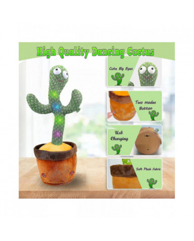 Cactus dansant répète ce que vous dites, jouet en peluche électronique avec éclairage, jouets d’enregistrement de [...]