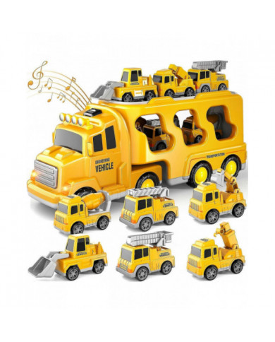 7 en 1 camion friction puissance jouet voiture, camion de pompiers jouets de camion de construction camions de [...]