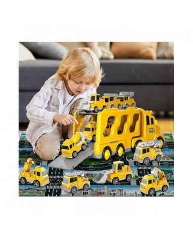 7 en 1 camion friction puissance jouet voiture, camion de pompiers jouets de camion de construction camions de [...]