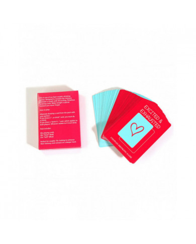 Excited Exhausted Couples Drinking Game Cards Lightweight Portable Game Cards Toy for Date Night