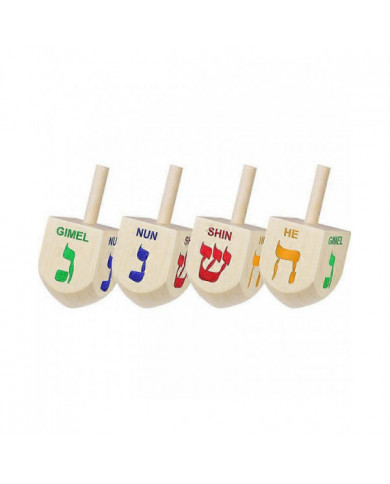 10pcs Hanoukka en bois Dreidel ensemble Roupies classiques pour enfants Hanoukka Bois Dreidel Hanoukka Fournitures [...]